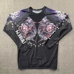 Raven Fightwear Rashguard Adult Extra Large Long Sleeve BJJ Jiujitsu MMA